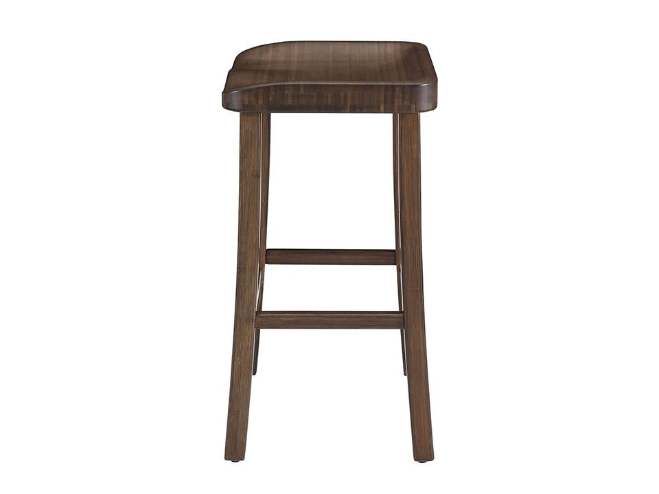 Greenington's Modern and Sustainable Tulip Solid Bamboo Counter Height Stool in Black Walnut Finish