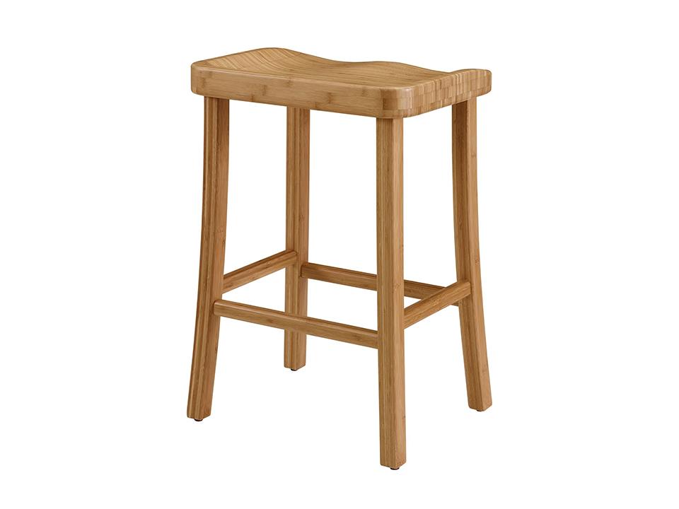 Greenington's Modern and Sustainable Tulip Solid Bamboo Counter Height Stool in Caramelized Finish