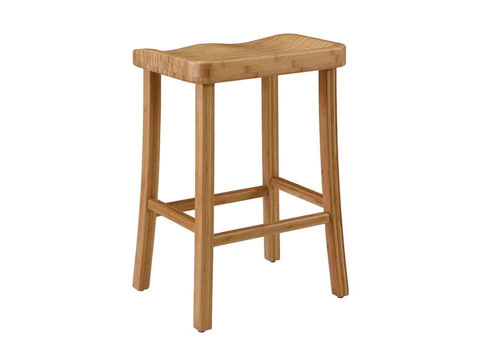 Greenington's Modern and Sustainable Tulip Solid Bamboo Bar Height Stool in Caramelized Finish