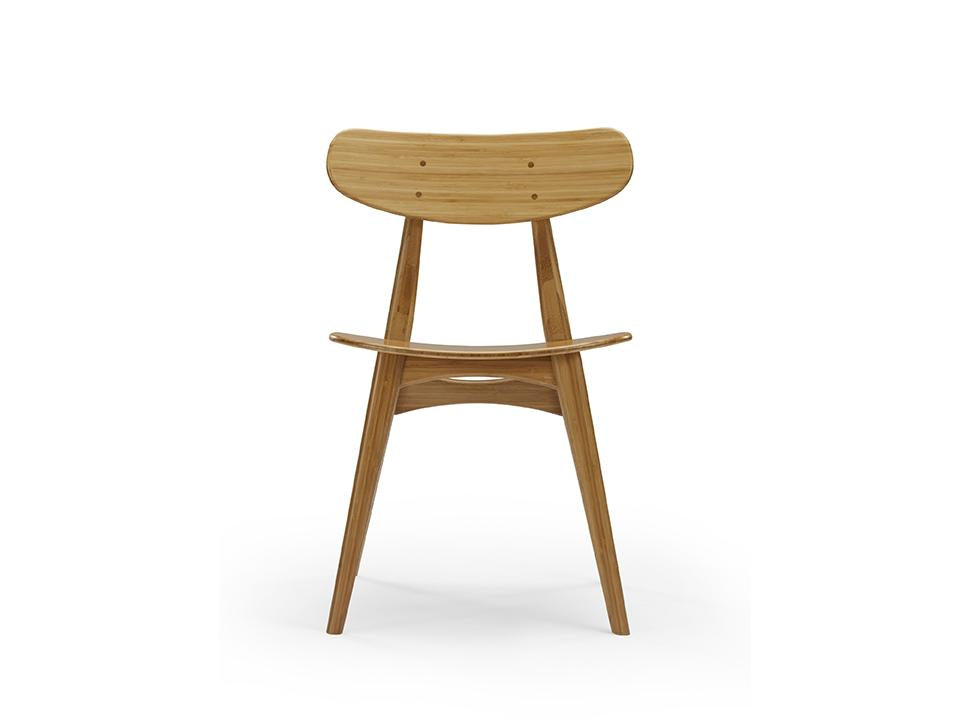 Greenington's Modern and Sustainable Cassia Solid Bamboo Dining Chair in Caramelized Finish