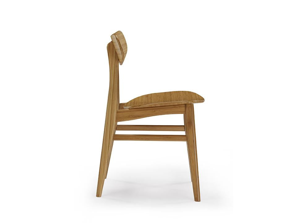 Greenington's Modern and Sustainable Cassia Solid Bamboo Dining Chair in Caramelized Finish