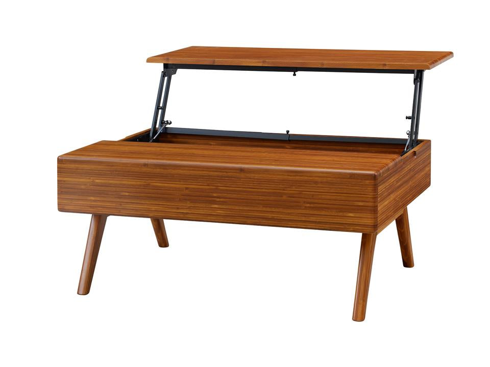 Greenington Rhody Lift-Top Coffee Table in Solid Amber Bamboo