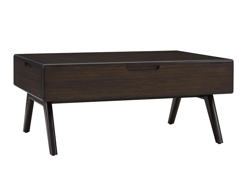 Greenington's Modern and Sustainable Rhody Lift Top Solid Bamboo Occasional Coffee Table in Havana